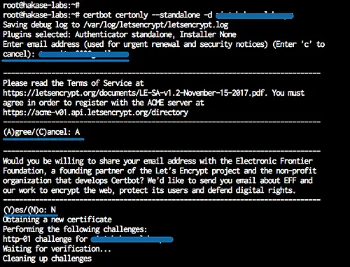 Create SSL cert