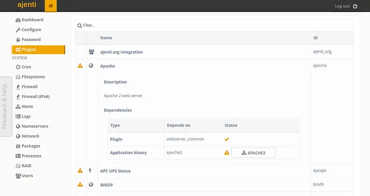 Apache configuration