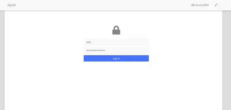 Ajenti Login