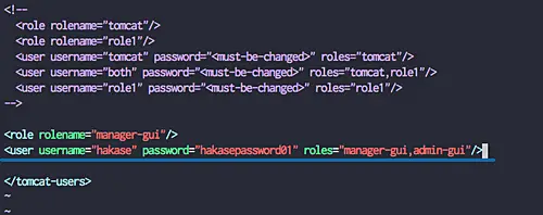 Configure Apache Tomcat User