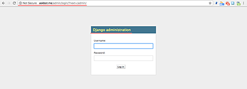 Django admin login