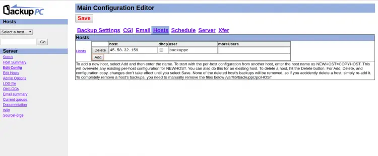 Configure Hosts