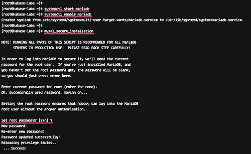 Configure MariaDB