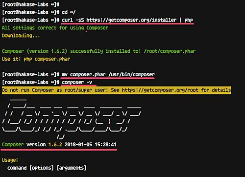 Install PHP Composer