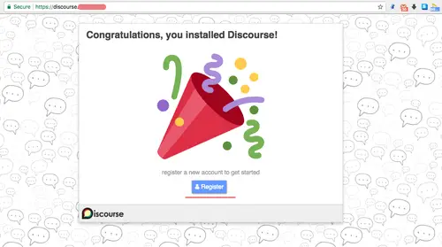 Discourse web installer