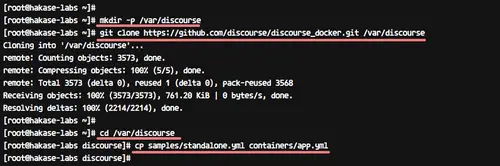 Clone discourse docker