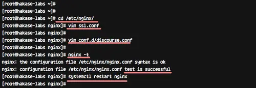 Test nginx config and restart nginx