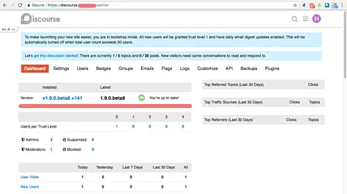 Discourse Admin Dashboard