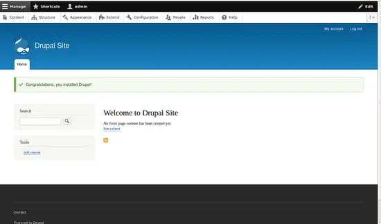 you have successfully installed and configured Drupal