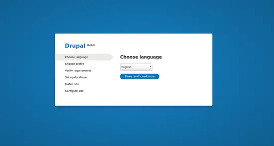 Drupal web installer