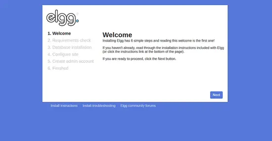Welcome to Elgg Installer