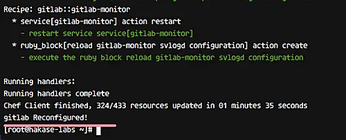 Reconfigure gitlab