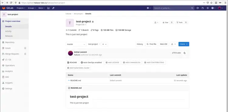 Create New Project Gitlab