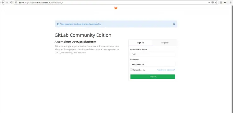 GitLab Logih Page