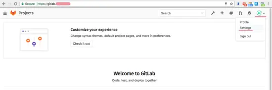 Change GitLab default profile