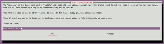 Configure Postfix hostame on ubuntu