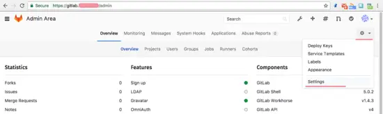 Configure GitLab system