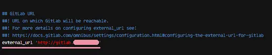 Configure GitLab main URL