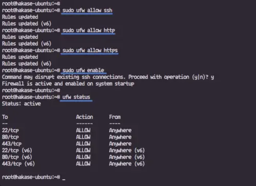 Configure the firewall