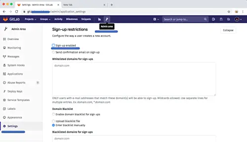 Configure sign-up restrictions