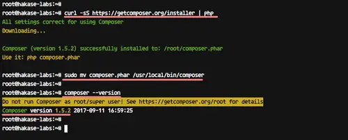 Install PHP composer