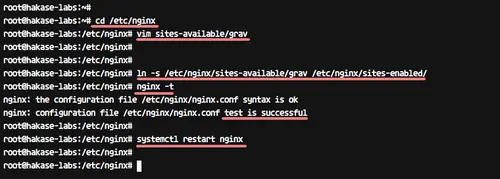 Enable Grav vhost in Nginx