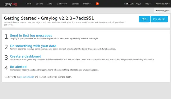 Graylog getting started