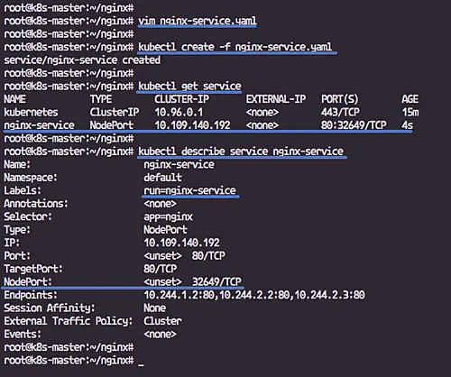 Configure nginx service