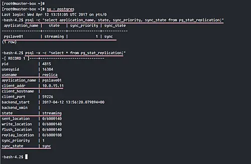 Test PostgreSQL Replication