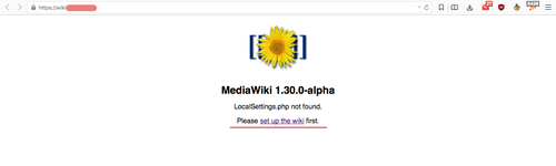 MediaWiki installer