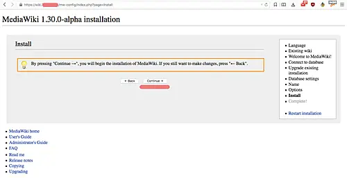 MediaWiki Installation