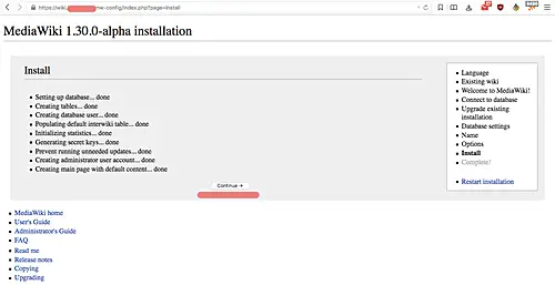 Installation continues