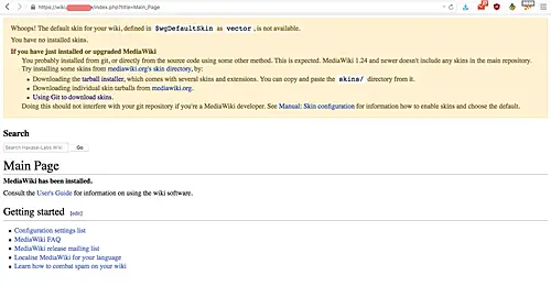 MediaWiki installed