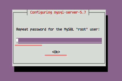 Retype root password