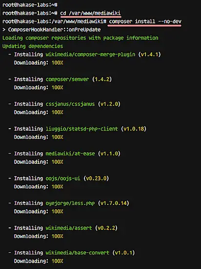 Run composer