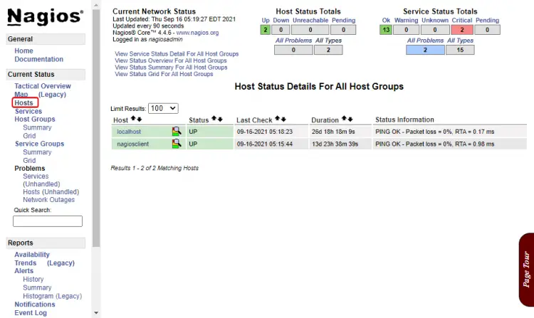 Nagios Host Monitoring