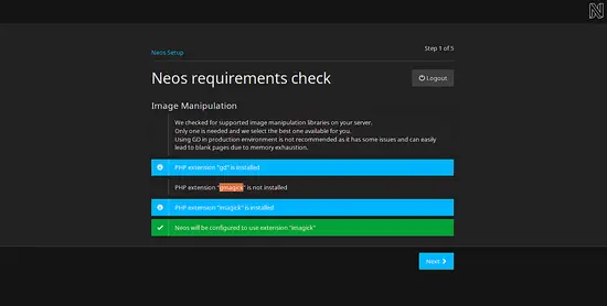 Neos requirements check