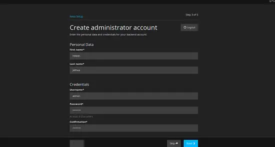 Add an administrator account