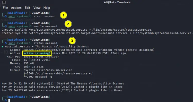 Managing the Nessus daemon