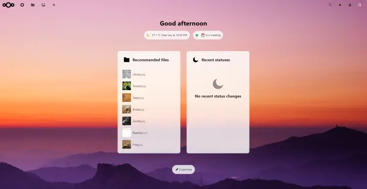 Nextcloud Homepage