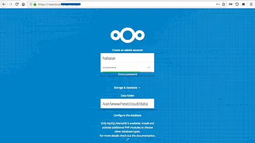 Login to nextCloud