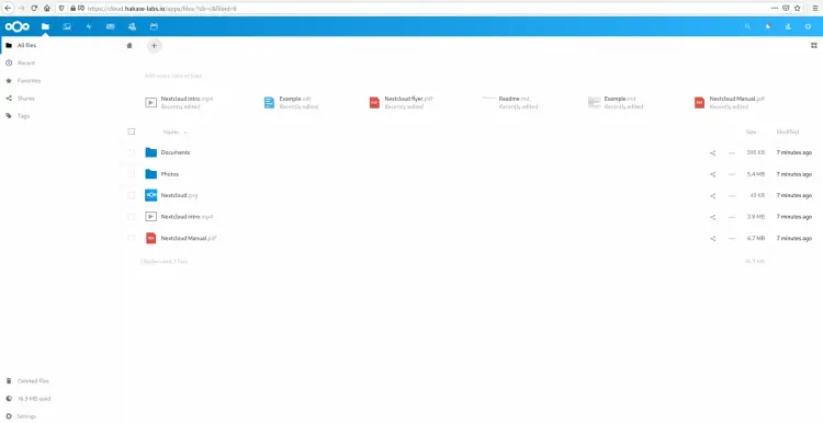 Nextcloud Dashboard