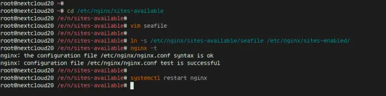 Setup Nginx virtualhost for Nextcloud