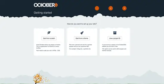 Getting started woth octoberCMS