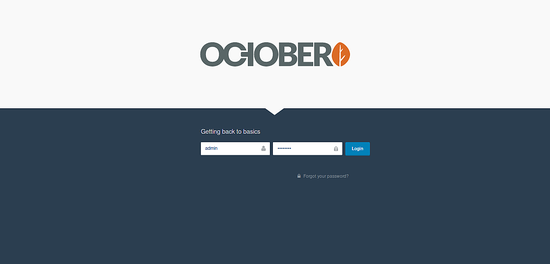 Login page