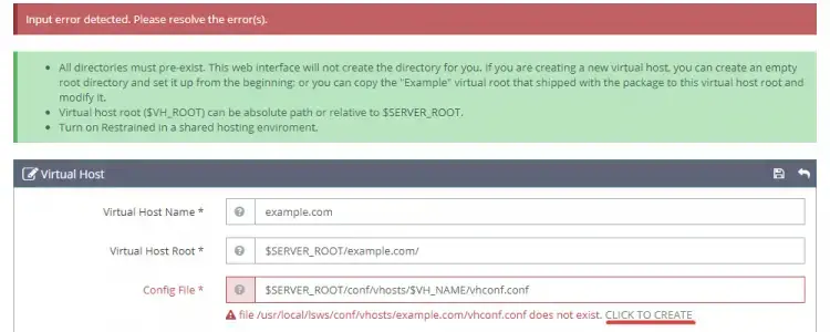 Virtual Host Configuration