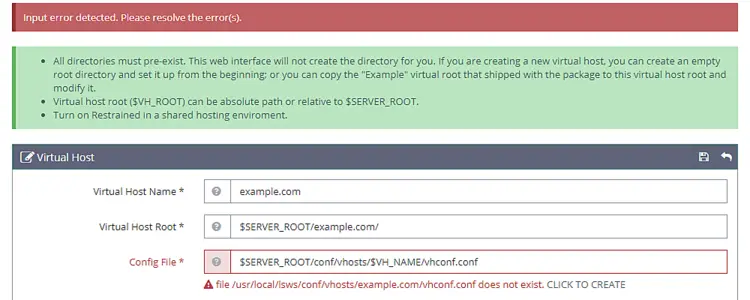 Save configuration