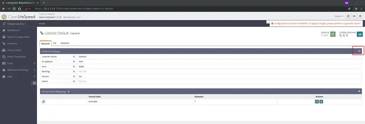 Internet Address Settings