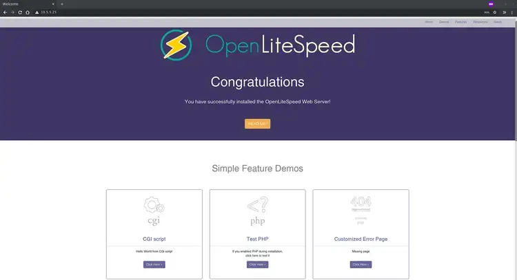 Test OpenLiteSpeed