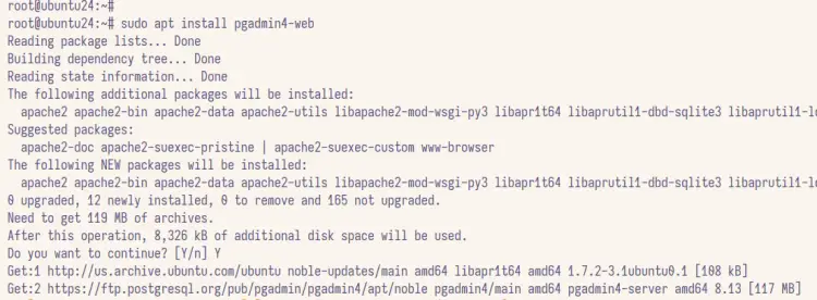 install pgadmin4-web